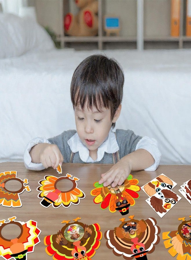 Eternity sky 36pcs Thanksgiving Crafts for Kids - Fall Turkey DIY Picture Frame, Thankful Paper Cutouts with Photo Kit for Classroom Bulletin Board Decorations - Image 2